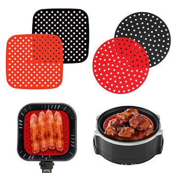 Covoraș din silicon pătrat pentru friteuză cu aer, cu căptușeală internă reutilizabilă – accesorii