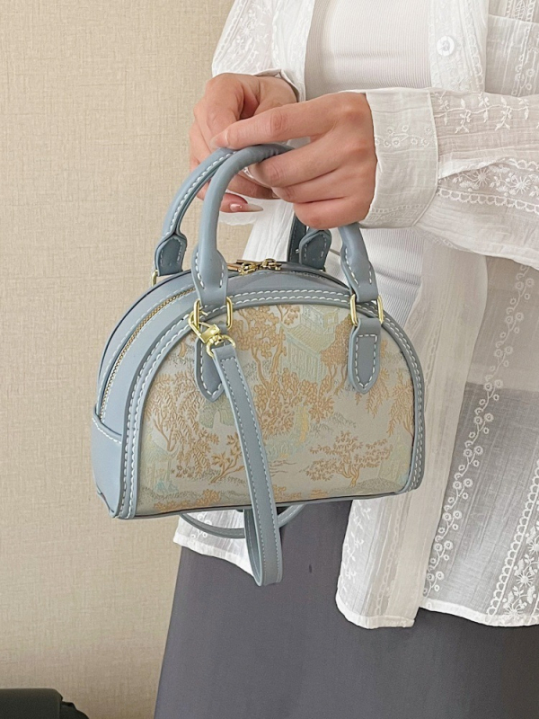 DIY materijalna torba – torba u obliku školjke, luksuzna ženska torba preko ramena, kontrastne boje, kineski stil, jednostavna svakodnevna torba.