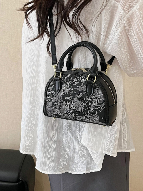 DIY materijalna torba – torba u obliku školjke, luksuzna ženska torba preko ramena, kontrastne boje, kineski stil, jednostavna svakodnevna torba.