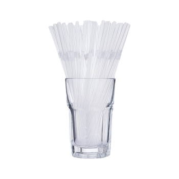 Jednokratna prozirna slamka s zakrivljenim kutom, PP plast, promjer 5 mm, duljina 205 mm, 100 kom