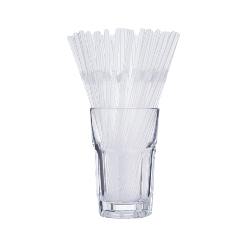 Jednokratna prozirna slamka s zakrivljenim kutom, PP plast, promjer 5 mm, duljina 205 mm, 100 kom