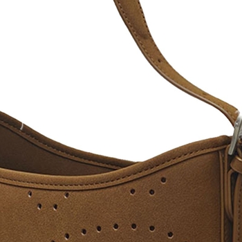 Bucket torba s izrezbarenim dizajnom, novi retro stil inspiriran korejskom modom za žene, torba za ramena, srednja veličina, PU materijal