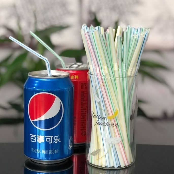 Jednokratna šarena prozirna savijena slamka za kućnu upotrebu – za sojino mlijeko i napitke Cola