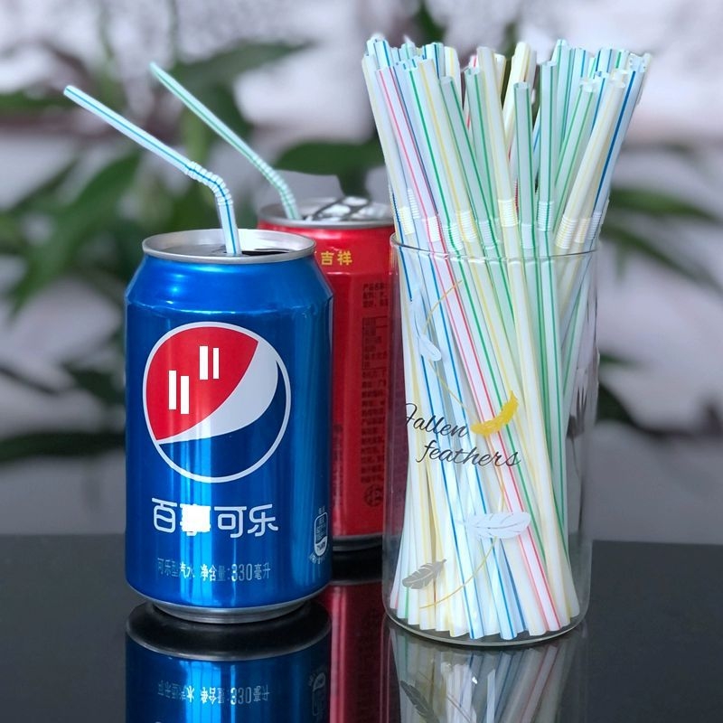 Jednokratna šarena prozirna savijena slamka za kućnu upotrebu – za sojino mlijeko i napitke Cola