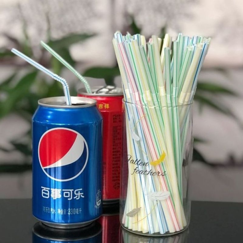 Jednokratna šarena prozirna savijena slamka za kućnu upotrebu – za sojino mlijeko i napitke Cola