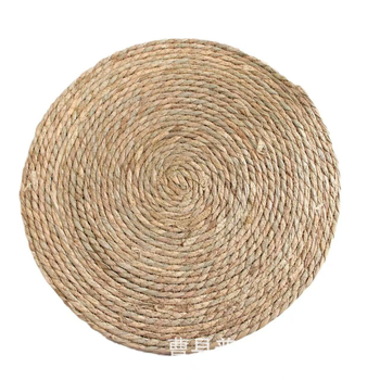 Locuri de masă rotunde din paie, țesute manual, covorașe izolante pentru oale și suporturi decorative pentru pahare