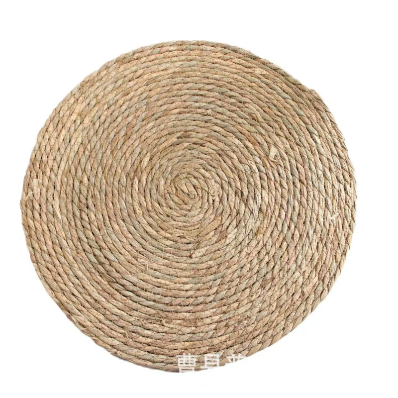 Locuri de masă rotunde din paie, țesute manual, covorașe izolante pentru oale și suporturi decorative pentru pahare