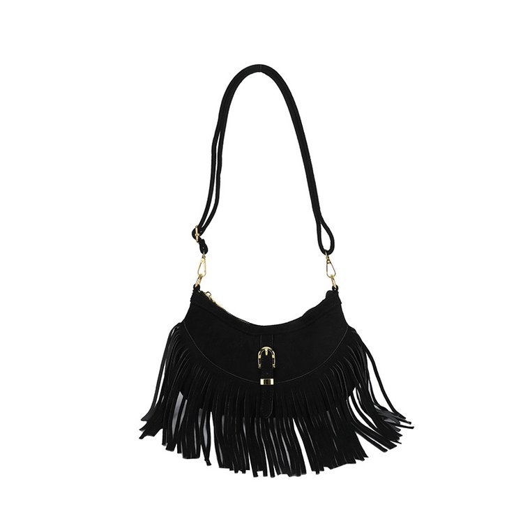 Ženska torba s resicama u američkom retro stilu, PU koža, mala crossbody torba, etnički stil, jesen-zima 2025