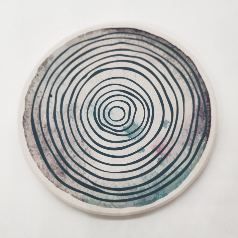 Covoraș rotund din plută, izolație termică, personalizabil în culori, suport ceramic absorbant pentru pahar