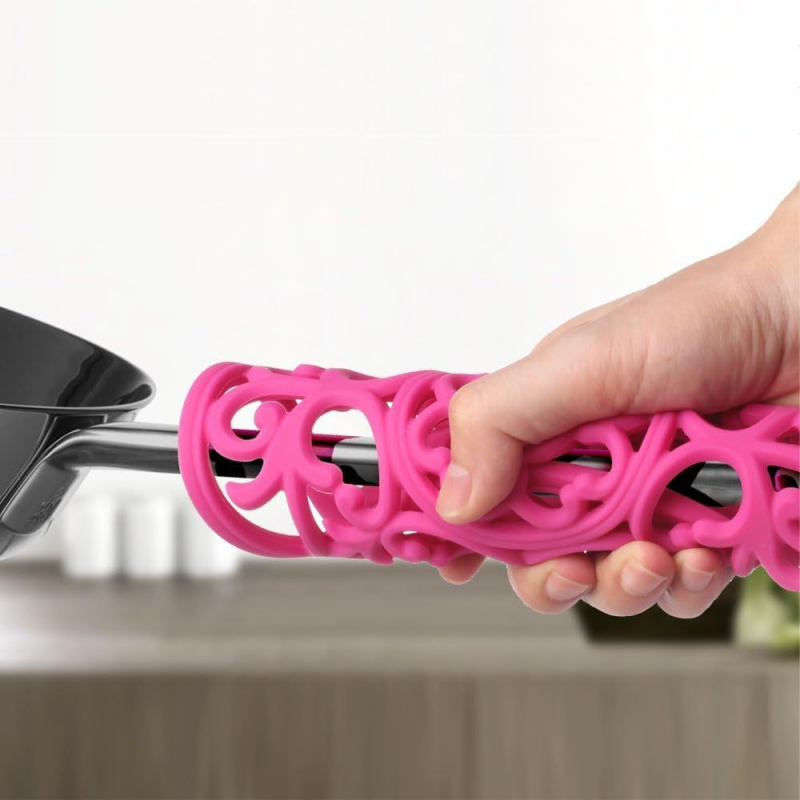 Suporturi rotunde din silicon pentru masă, cu model floral decupat, anti-alunecare, rezistente la temperaturi înalte, set de 3