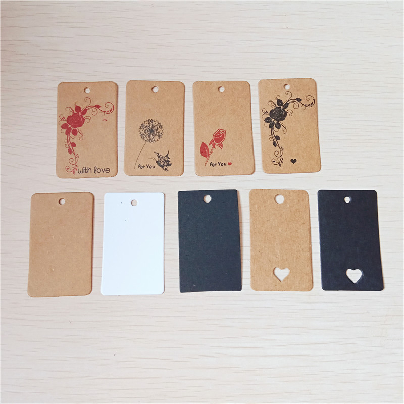 Etichete de mulțumire din hârtie kraft, 3x5 cm, etichete pentru ambalare cadouri