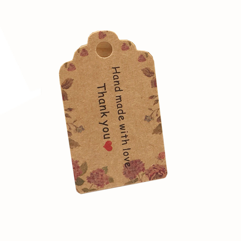 Etichete de mulțumire din hârtie kraft, 3x5 cm, etichete pentru ambalare cadouri