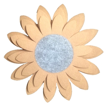 Covoraș din țesătură nețesută, în formă de floare de soare, protecție pentru vase de bucătărie, 38×38 cm