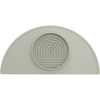 Covoraș silicon pentru copii, în formă de semi-cerc, gros, culoare solidă, izolație termică, antiderapant, rezistent la uzură, ușor de curățat