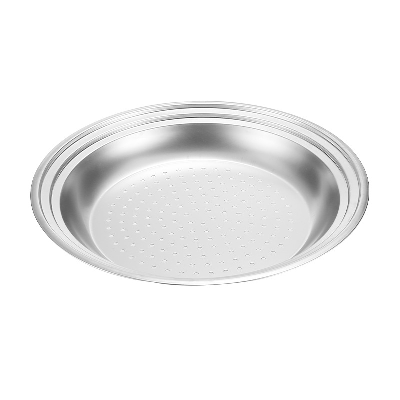 Tavă de aburi din oțel inoxidabil pentru uz casnic, compatibilă cu wokuri de 32/30/34 cm, grilă de aburi multifuncțională în trei dimensiuni