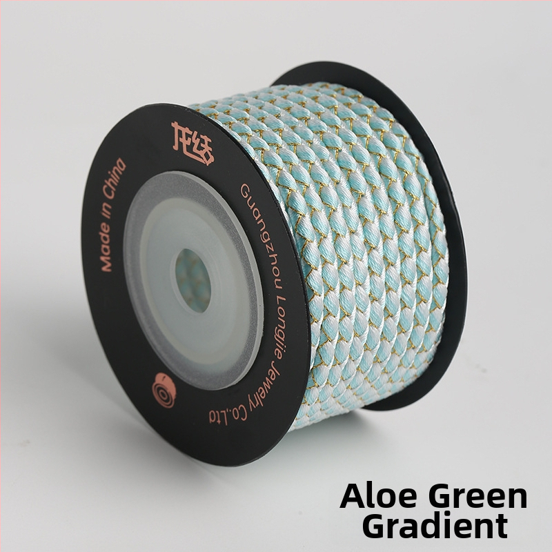 Dragon Knot Malá drakova šupina línia – 3 mm mercerizovaný polyesterový šnúra, šperkový kábel, zlatá farba