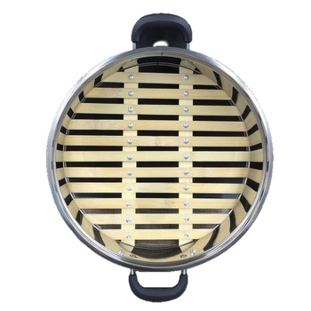 Raft universal pentru abur din oțel inoxidabil, cu tavă înălțată și îngroșată, compatibil cu gătitor de orez, wok și coș de aburi