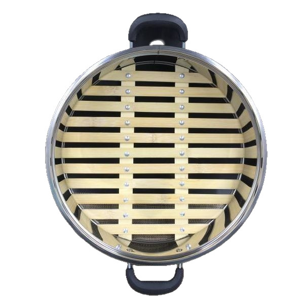 Raft universal pentru abur din oțel inoxidabil, cu tavă înălțată și îngroșată, compatibil cu gătitor de orez, wok și coș de aburi