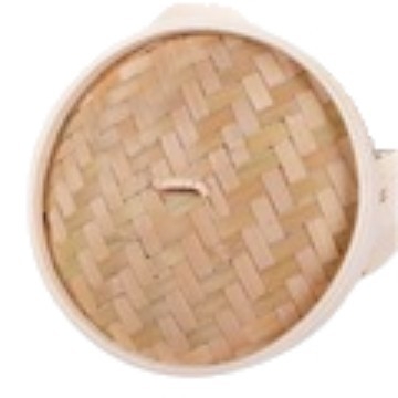 Coș de aburi din bambus pentru dim sum și chifle aburite, formă circulară