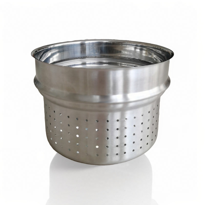 Coș de abur din oțel inoxidabil 304, cu filtru de drenaj, suport înălțat, coș de paste personalizabil, culoare albastru