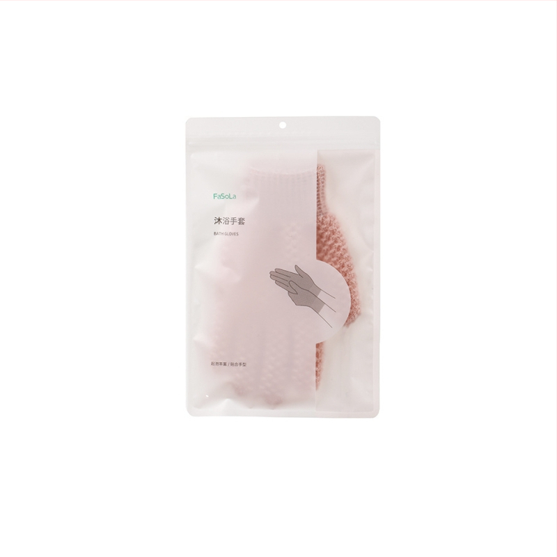 FaSoLa Mănuși de baie cu cinci degete pentru exfoliere – instrument de curățare a corpului