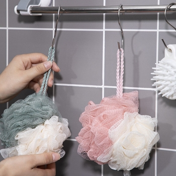 Minge de baie din nylon, cu design floral, pentru curățare corporală
