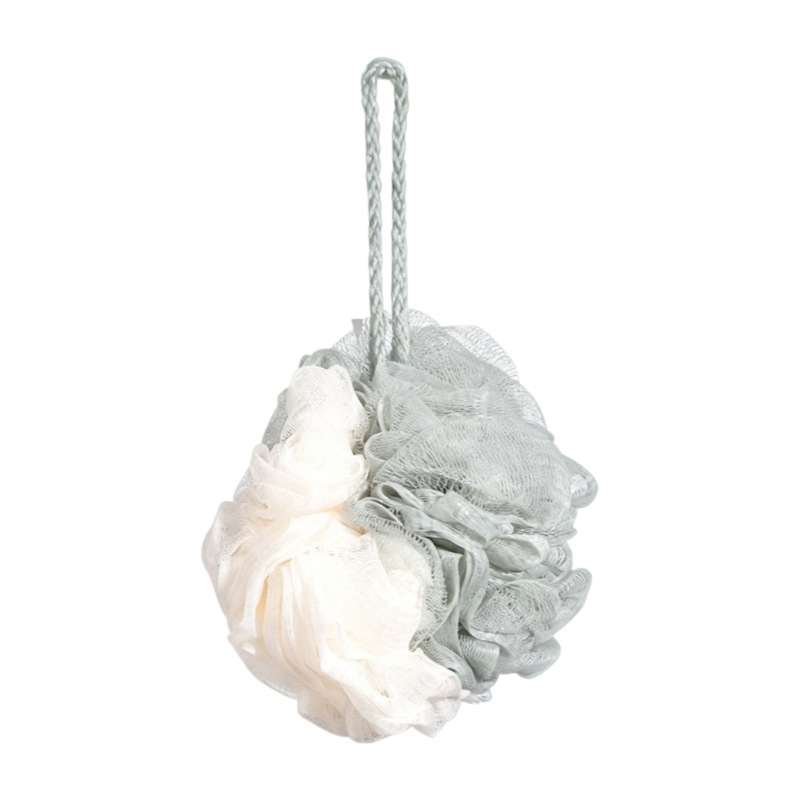 Minge de baie din nylon, cu design floral, pentru curățare corporală