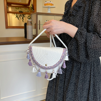 2026 nova etnička tkana torbica s resicama, boho stil, crossbody od slame za žene