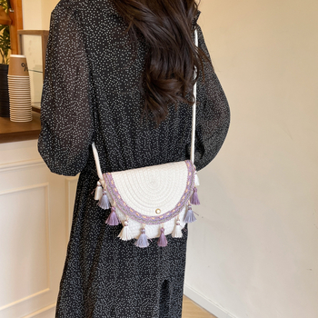 2026 nova etnička tkana torbica s resicama, boho stil, crossbody od slame za žene