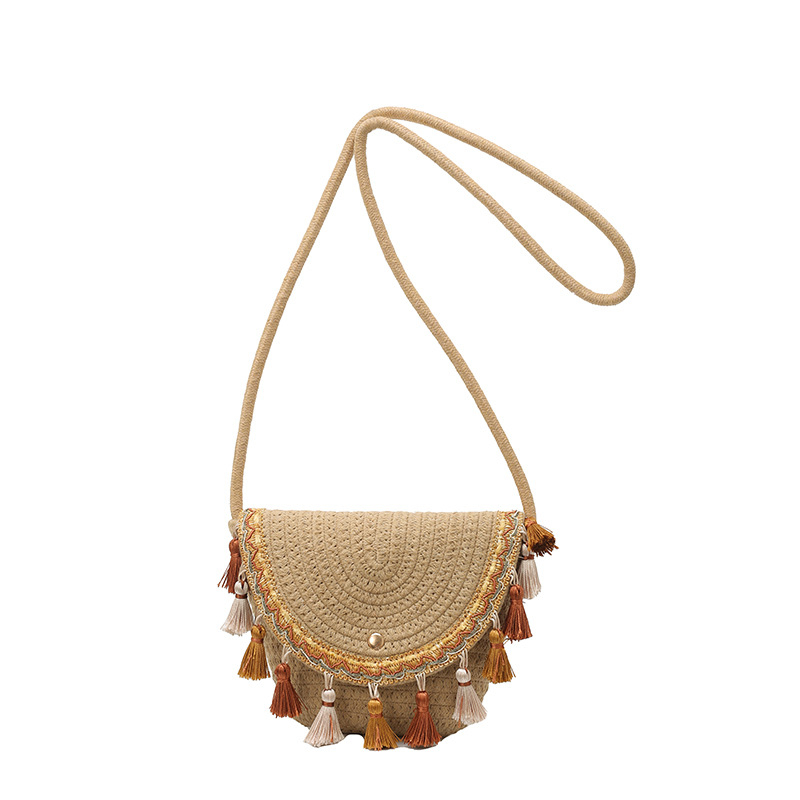 2026 nova etnička tkana torbica s resicama, boho stil, crossbody od slame za žene
