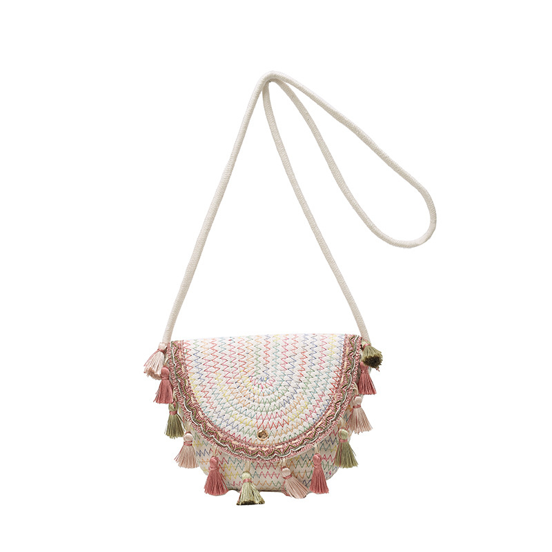 2026 nova etnička tkana torbica s resicama, boho stil, crossbody od slame za žene