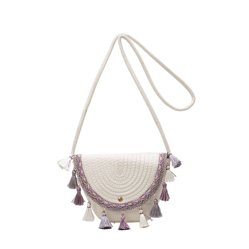 2026 nova etnička tkana torbica s resicama, boho stil, crossbody od slame za žene