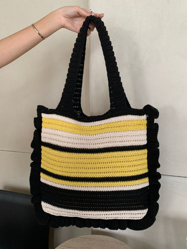 Nova vintage pletena torba, ručno izrađena ženska tote torba za rame
