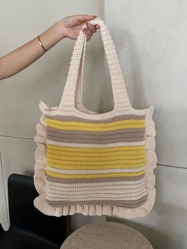 Nova vintage pletena torba, ručno izrađena ženska tote torba za rame