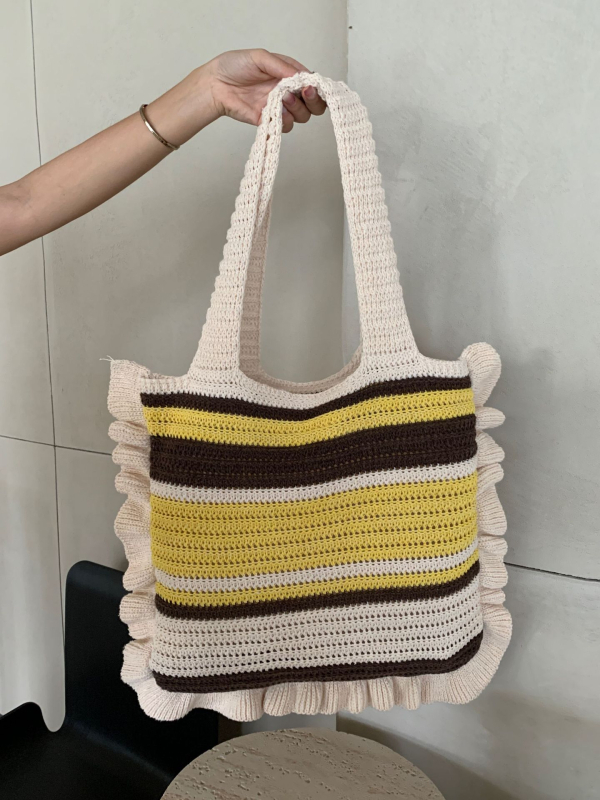 Nova vintage pletena torba, ručno izrađena ženska tote torba za rame