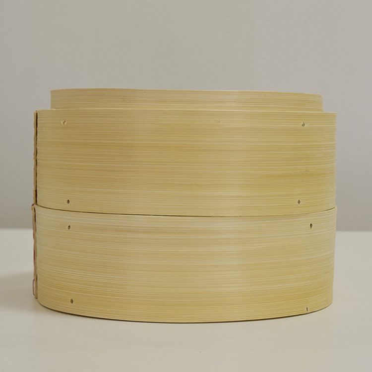 Coș de aburi din bambus, 10 inch, cu bază netedă, groasă și cu știfturi din aluminiu