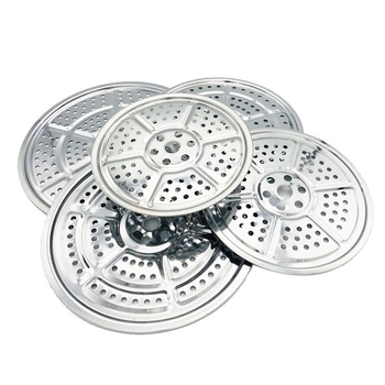 Tavă de abur din oțel inoxidabil magnetică, 25,5 cm, cu coș de abur, plasă, placă de abur, separator și bază