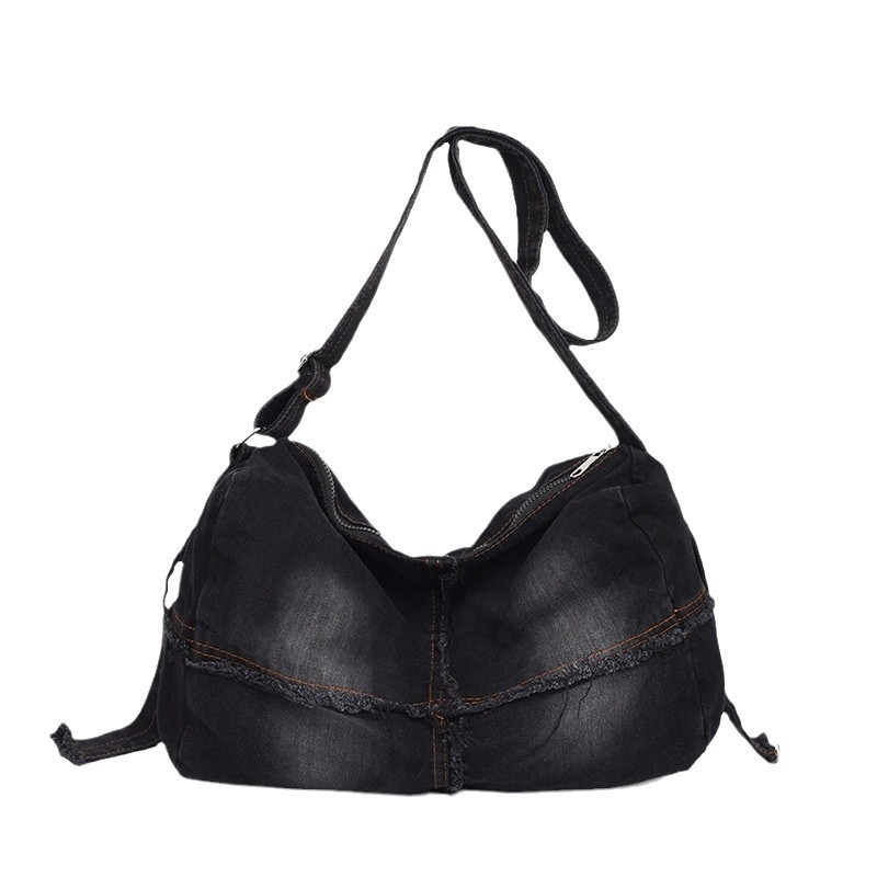 Ženska denim torbica s crossbody remenom, velika kapaciteta, svakodnevna upotreba, stil 2025