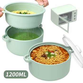 Oală de abur din silicon de calitate alimentară, stil coreean, cu capac, compatibilă cu microunde și friteuză cu aer, pentru reducerea grăsimilor, gătit la abur orez și legume