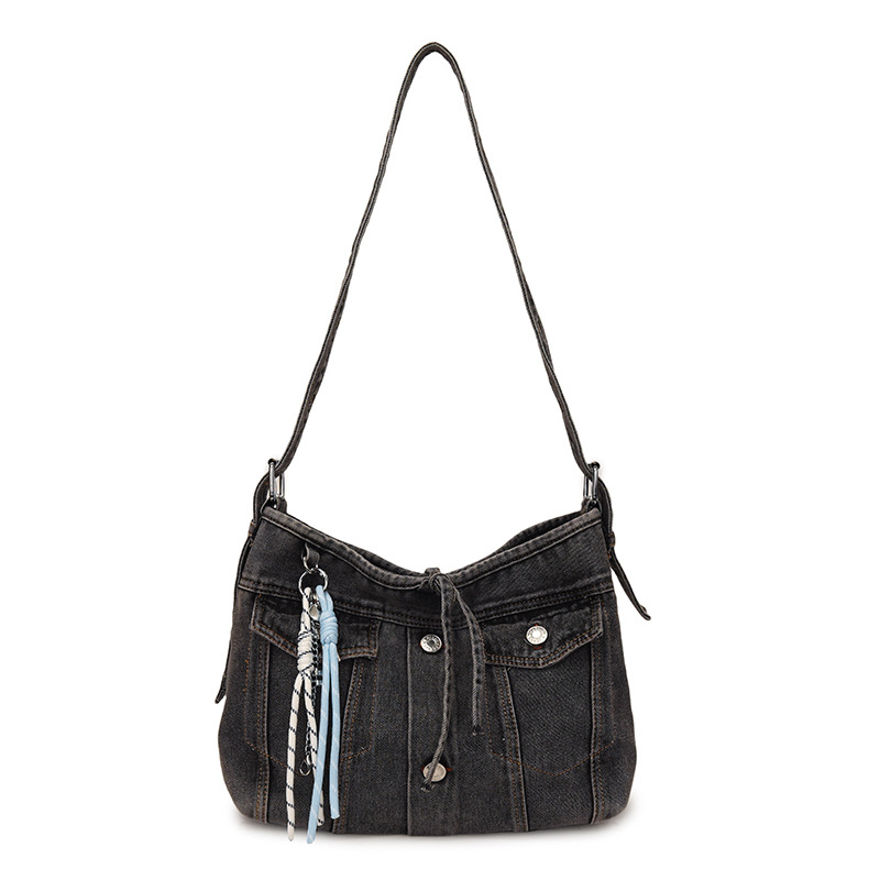 Ženska denim torba inspirirana japanskim retro stilom, vrhunski dojam, velika kapaciteta, crossbody torba
