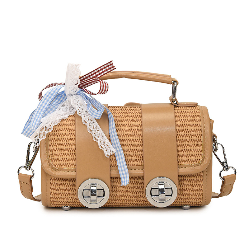 PU tkaná crossbody torba u stilu odmora, jednostavna i moderna ženska torba za rame
