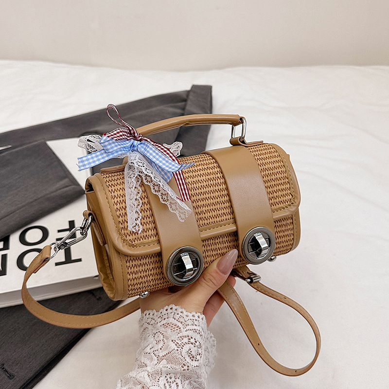 PU tkaná crossbody torba u stilu odmora, jednostavna i moderna ženska torba za rame