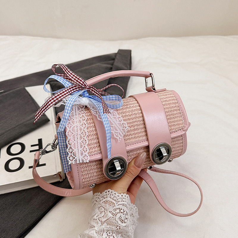 PU tkaná crossbody torba u stilu odmora, jednostavna i moderna ženska torba za rame