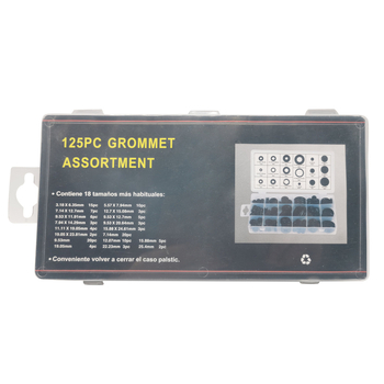 Set de 125 garnituri O-ring pentru sistemul de climatizare auto, rezistente la temperaturi înalte și presiune înaltă, ambalat într-o cutie pentru reparații