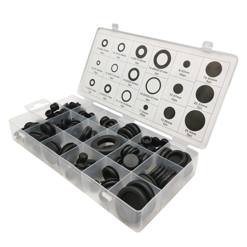Set de 125 garnituri O-ring pentru sistemul de climatizare auto, rezistente la temperaturi înalte și presiune înaltă, ambalat într-o cutie pentru reparații
