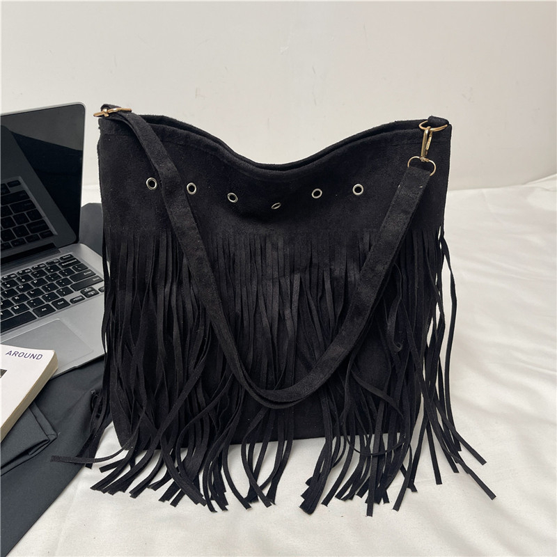 Nova ženska torba s tasselom, minimalistički dizajn, velika kapaciteta, preko ramena ili crossbody, korejskog stila