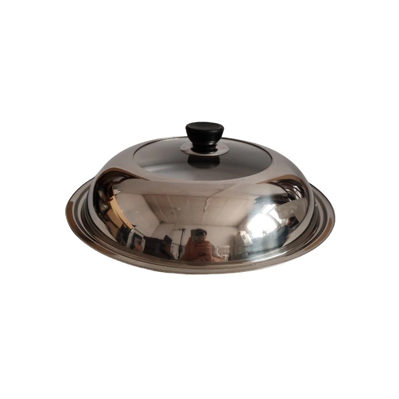 Capac de oală din oțel inoxidabil, transparent, înalt și gros, potrivit pentru wok și aburi, utilizare casnică, diametre 24/26/30/32 cm