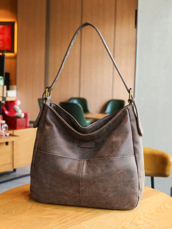 Ženska torba velike kapacitete, crossbody torba tip kanta, 2026 novi model s retro teksturom