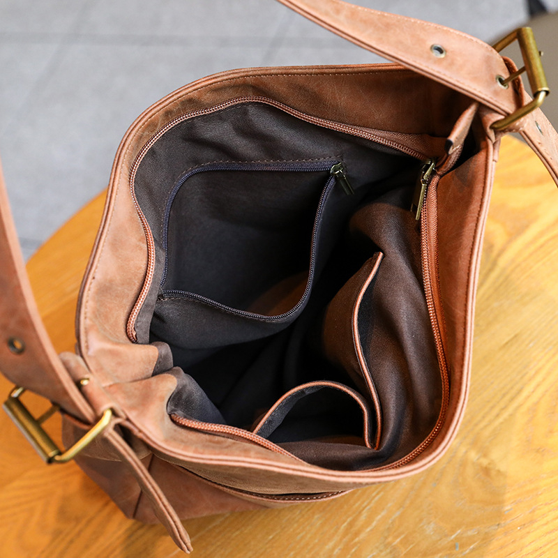 Ženska torba velike kapacitete, crossbody torba tip kanta, 2026 novi model s retro teksturom