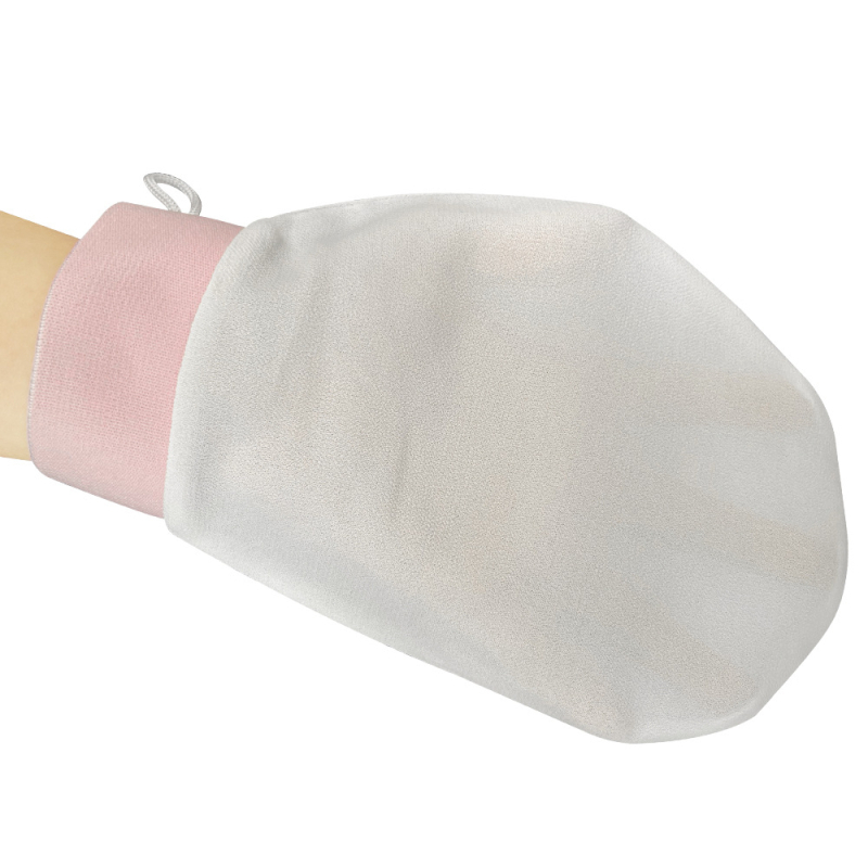 Mănuși de baie din 100% mătase pentru exfoliere și curățare facială, prosop de față din mătase